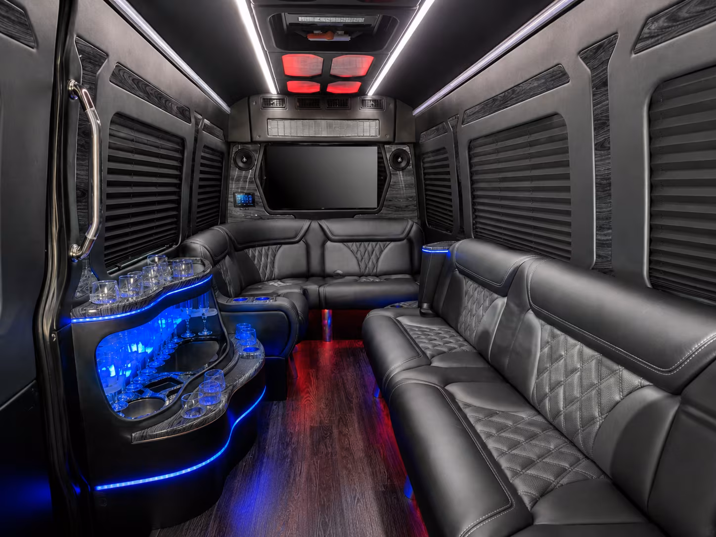 lorain 50 passenger party bus interior