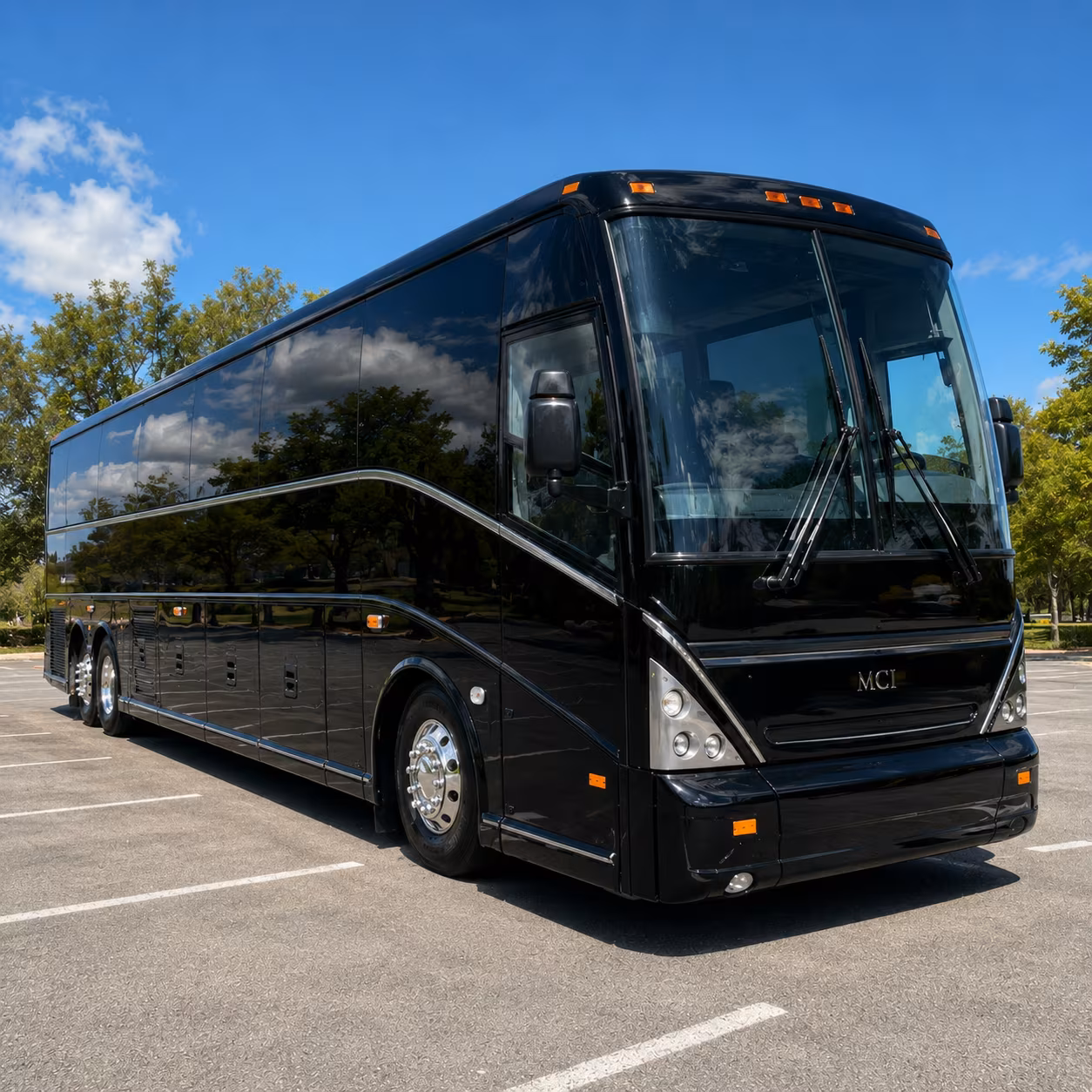 lorain charter bus rental exterior