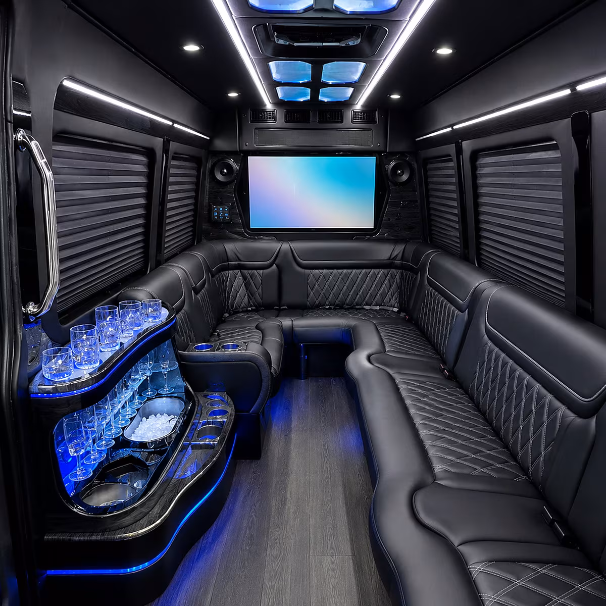 lorain party bus rental interior